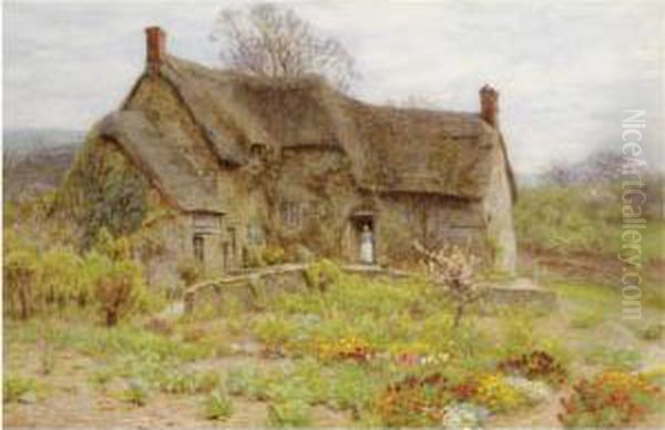 Old Dorset Cottage Oil Painting by Helen Mary Elizabeth Allingham