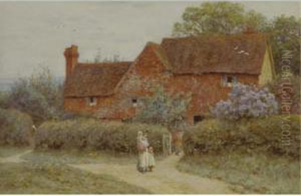 The Dairy Farm, Edenbridge Oil Painting by Helen Mary Elizabeth Allingham