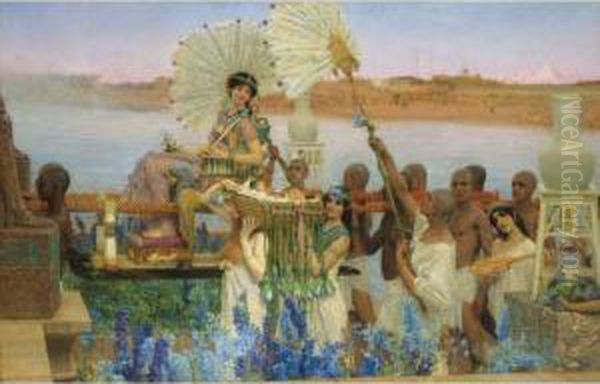 The Finding Of Moses Oil Painting by Sir Lawrence Alma-Tadema