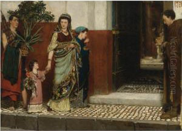 Returning Home From Market Oil Painting by Sir Lawrence Alma-Tadema