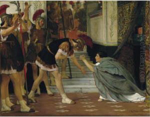 Proclaiming Claudius Emperor Oil Painting by Sir Lawrence Alma-Tadema