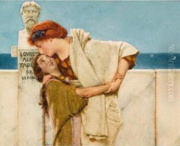 Motherly Love Oil Painting by Sir Lawrence Alma-Tadema