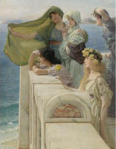 Aphrodite's Cradle Oil Painting by Sir Lawrence Alma-Tadema