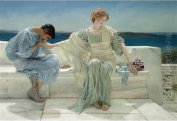 Ask Me No More...for At A Touch I Yield Oil Painting by Sir Lawrence Alma-Tadema