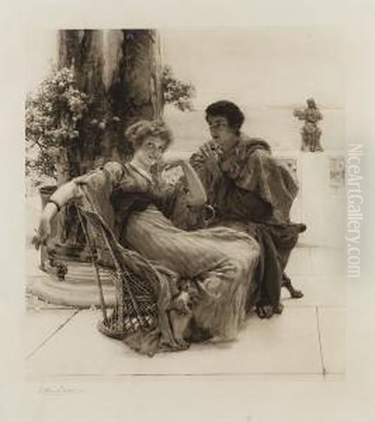 The Proposal Oil Painting by Sir Lawrence Alma-Tadema