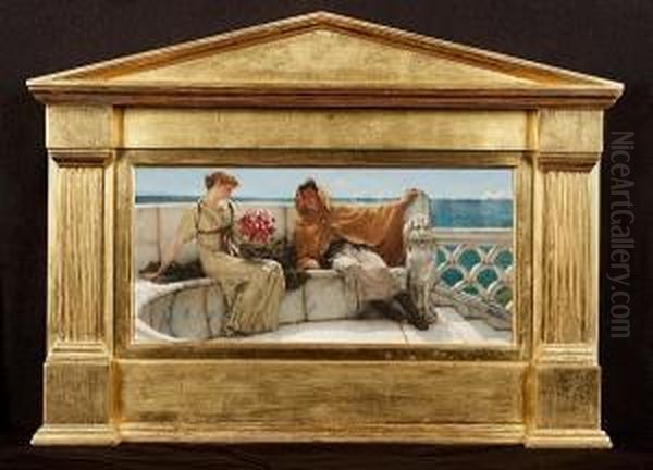 Amo Te, Ama Me Oil Painting by Sir Lawrence Alma-Tadema