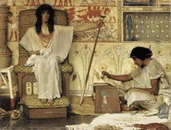 Joseph, Overseer Of Pharoah's Granaries Oil Painting by Sir Lawrence Alma-Tadema