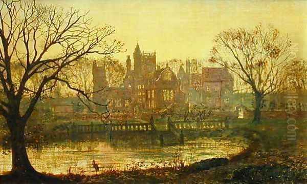 The Moated Grange Oil Painting by John Atkinson Grimshaw