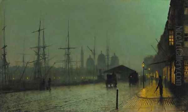 Prince's Dock, Hull Oil Painting by John Atkinson Grimshaw