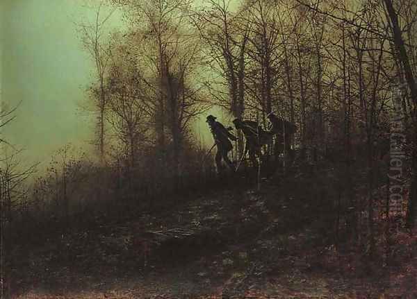 Poachers Oil Painting by John Atkinson Grimshaw