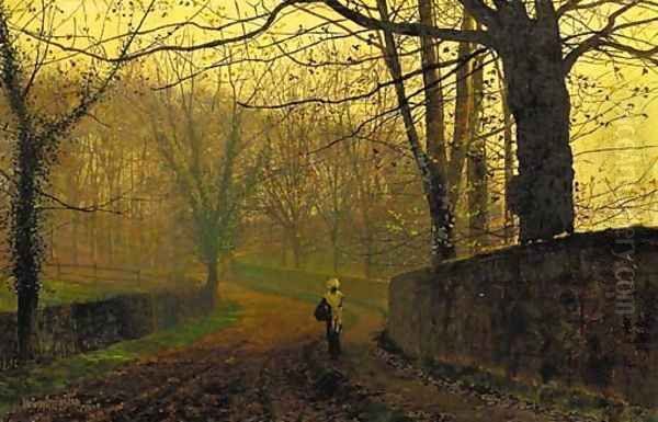 Stapleton Park, Pontefract Oil Painting by John Atkinson Grimshaw