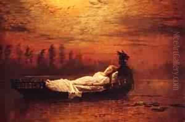 Elaine2 Oil Painting by John Atkinson Grimshaw