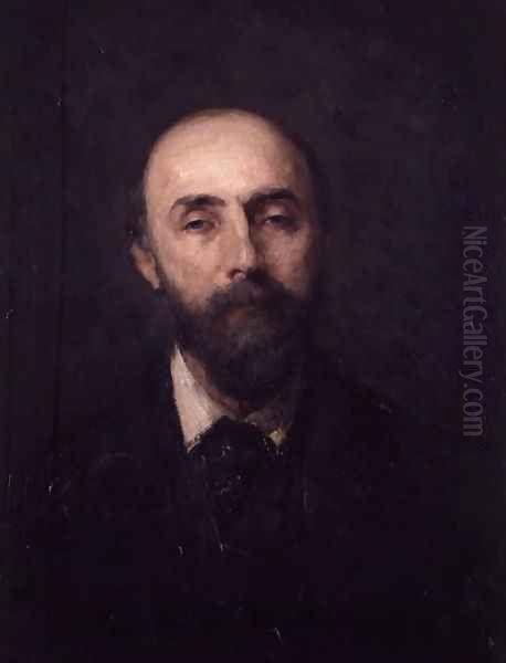 Portrait of Georges de Bellio (1828-94) c.1877 Oil Painting by Nicolae Grigorescu