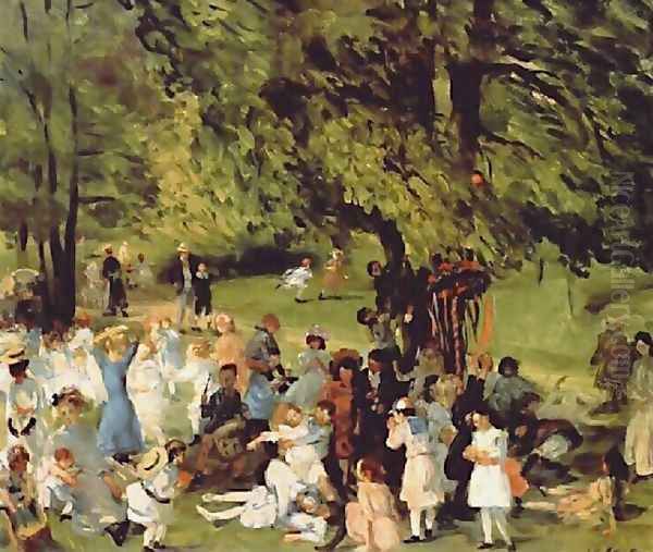 May Day in Central Park Oil Painting by William Glackens