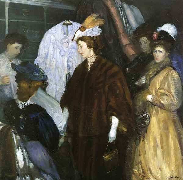 The Shoppers Oil Painting by William Glackens