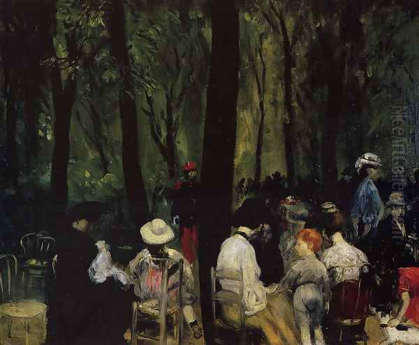 Under the Trees, Luxembourg Gardens Oil Painting by William Glackens