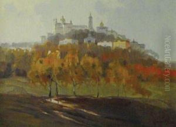 Chateau En Automne Oil Painting by Alexander Altmann