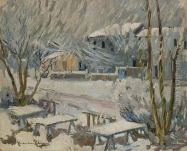 Paysage D'hiver Oil Painting by Alexander Altmann