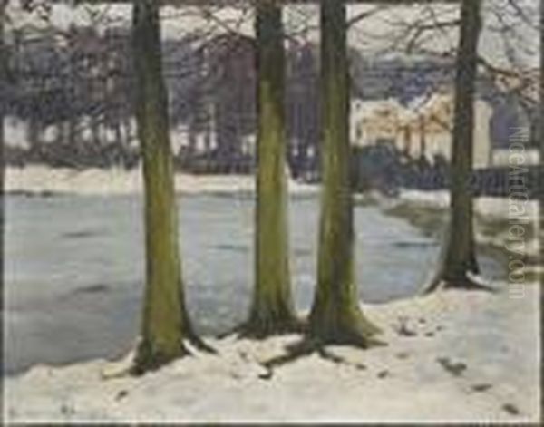 Paysage De Neige Oil Painting by Alexander Altmann