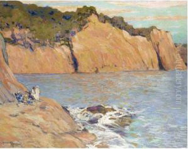 The Red Cliffs Near Cannes Oil Painting by Alexander Altmann