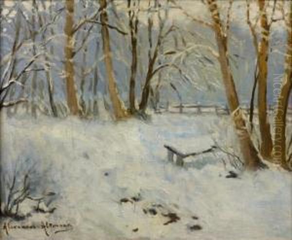 Paysage De Neige Oil Painting by Alexander Altmann