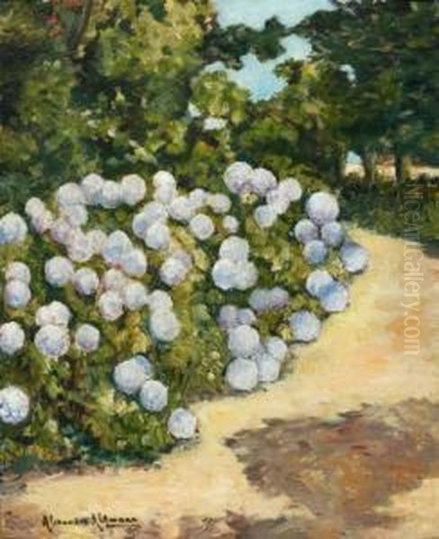 Le Massif D'hortensias Oil Painting by Alexander Altmann