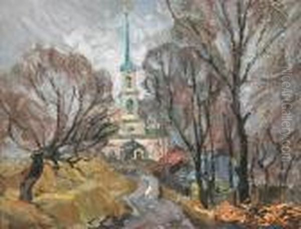 L'eglise Oil Painting by Alexander Altmann