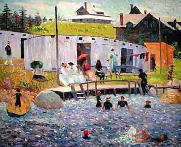 Chester Bathing Hour Oil Painting by William Glackens