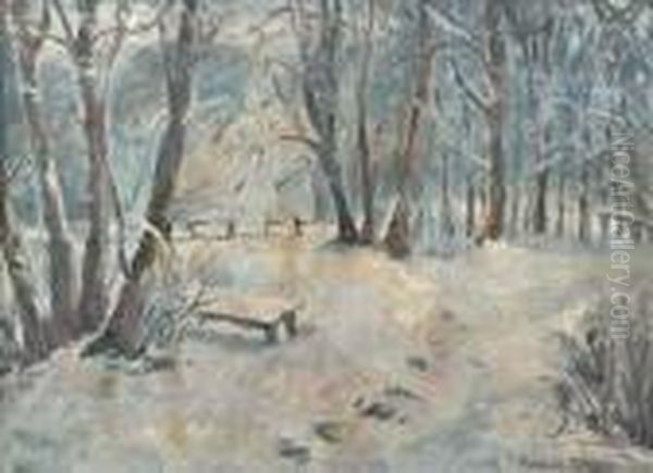 Foret Sous La Neige Oil Painting by Alexander Altmann