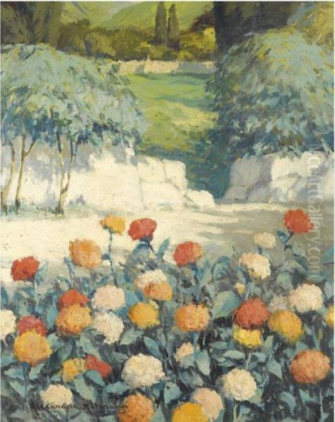 The Flower Bed Oil Painting by Alexander Altmann