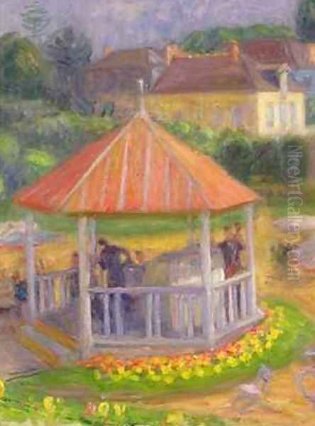 Bandstand Oil Painting by William Glackens