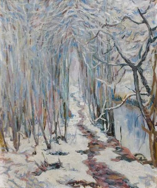 Foret Sous La Neige Oil Painting by Alexander Altmann