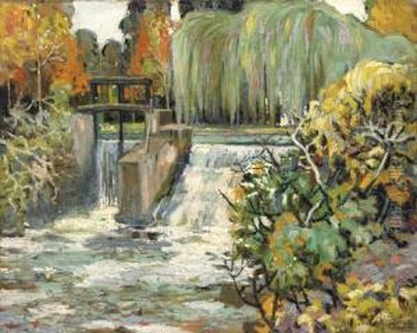 The Weir Oil Painting by Alexander Altmann