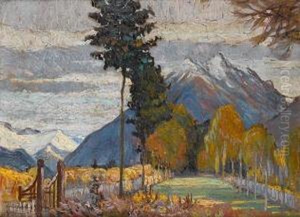 The Avenue And The Mountain Oil Painting by Alexander Altmann