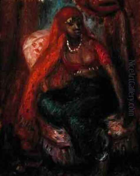 Negress in Costume Oil Painting by William Glackens