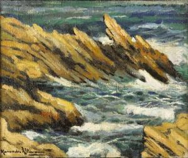 Coastal View Oil Painting by Alexander Altmann