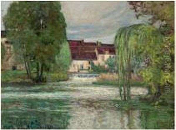 Paysage A La Riviere, Le Barrage Oil Painting by Alexander Altmann