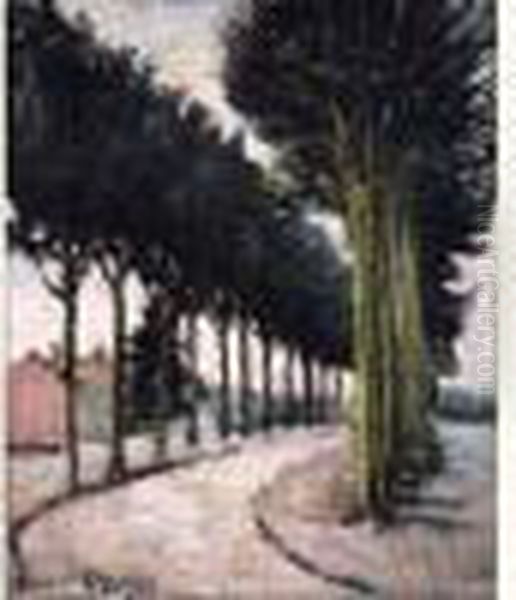 Allee De Platanes Oil Painting by Alexander Altmann