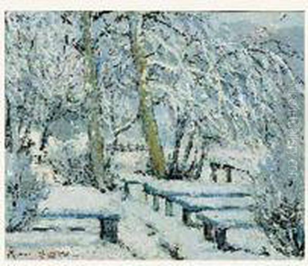 Paysage De Neige Oil Painting by Alexander Altmann