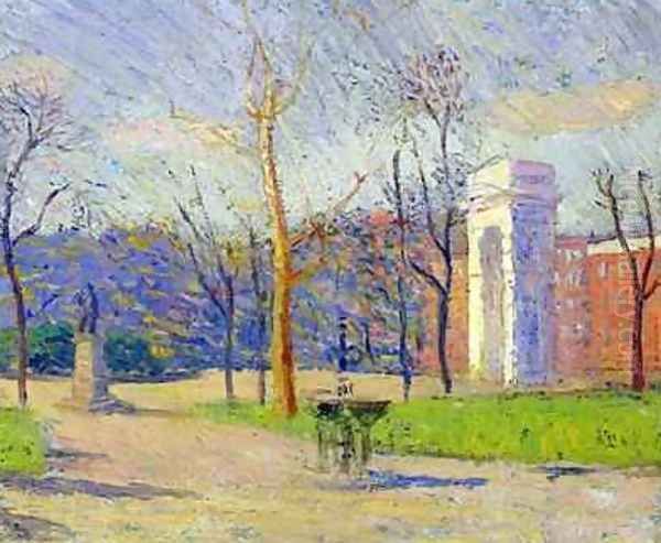 Washington Square Oil Painting by William Glackens