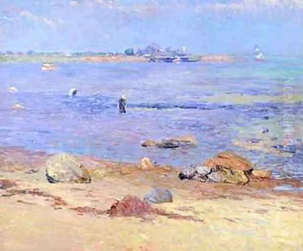 Treading Clams Wickford Oil Painting by William Glackens