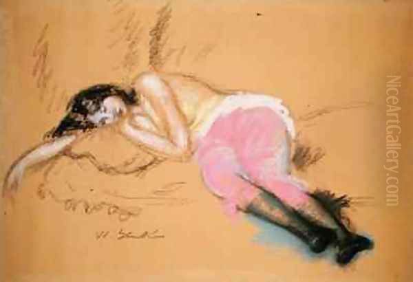 Girl Asleep Oil Painting by William Glackens