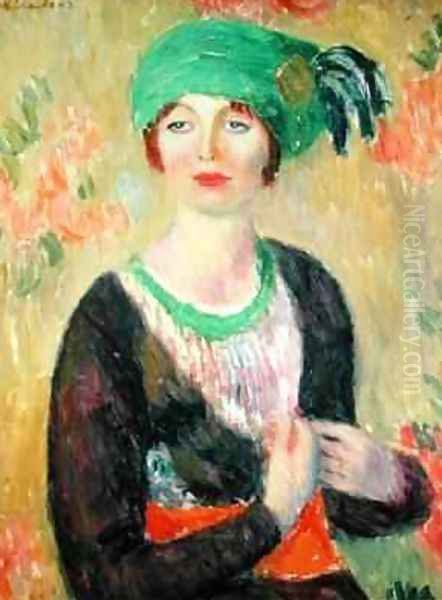 Girl with Green Turban Oil Painting by William Glackens