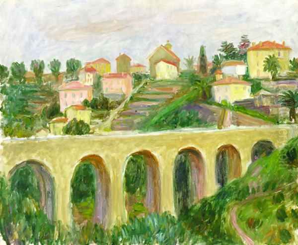 Viaduct at Vence Oil Painting by William Glackens