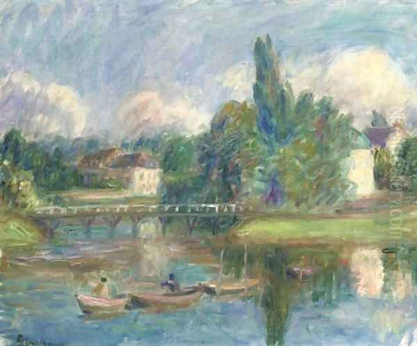 French Landscape Oil Painting by William Glackens