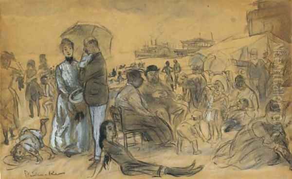 Coney Island Oil Painting by William Glackens