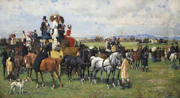 The Derby Reale Oil Painting by Giuseppe Gabani