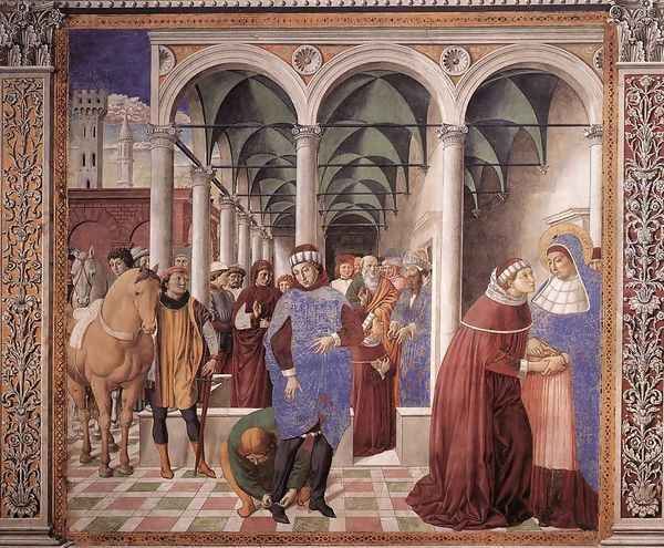 Scenes From The Life Of St Francis (Scene 8 South Wall) Oil Painting by Benozzo di Lese di Sandro Gozzoli