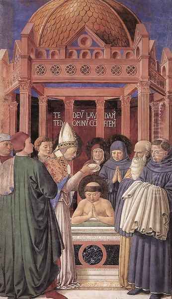 Scenes From The Life Of St Francis (Scene 11 South Wall) Oil Painting by Benozzo di Lese di Sandro Gozzoli