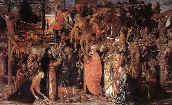 Descent from the Cross 1491 Oil Painting by Benozzo di Lese di Sandro Gozzoli